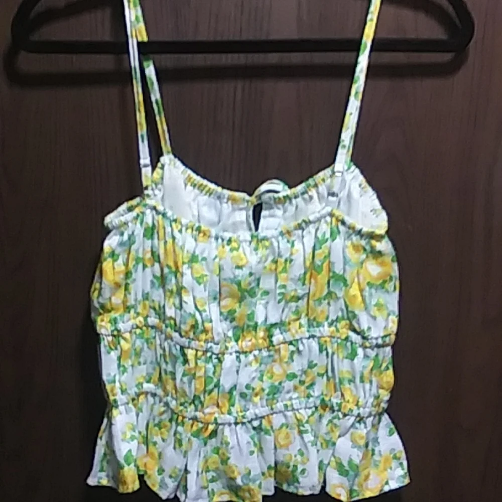 NWT FAITHFULL THE BRAND Smocked Floral Linen Crop Top - Picture 9 of 9